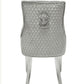 Majestic Light Grey Lion Knocker Chair