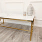 Geo Gold Coffee Table With Polar White Sintered Top