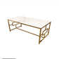 Geo Gold Coffee Table With Polar White Sintered Top