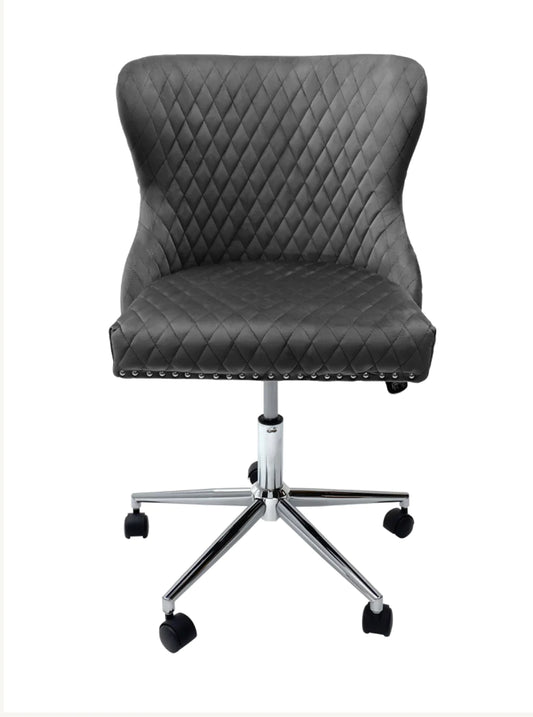 Valentino Dark Grey Lion Knocker Office Chair