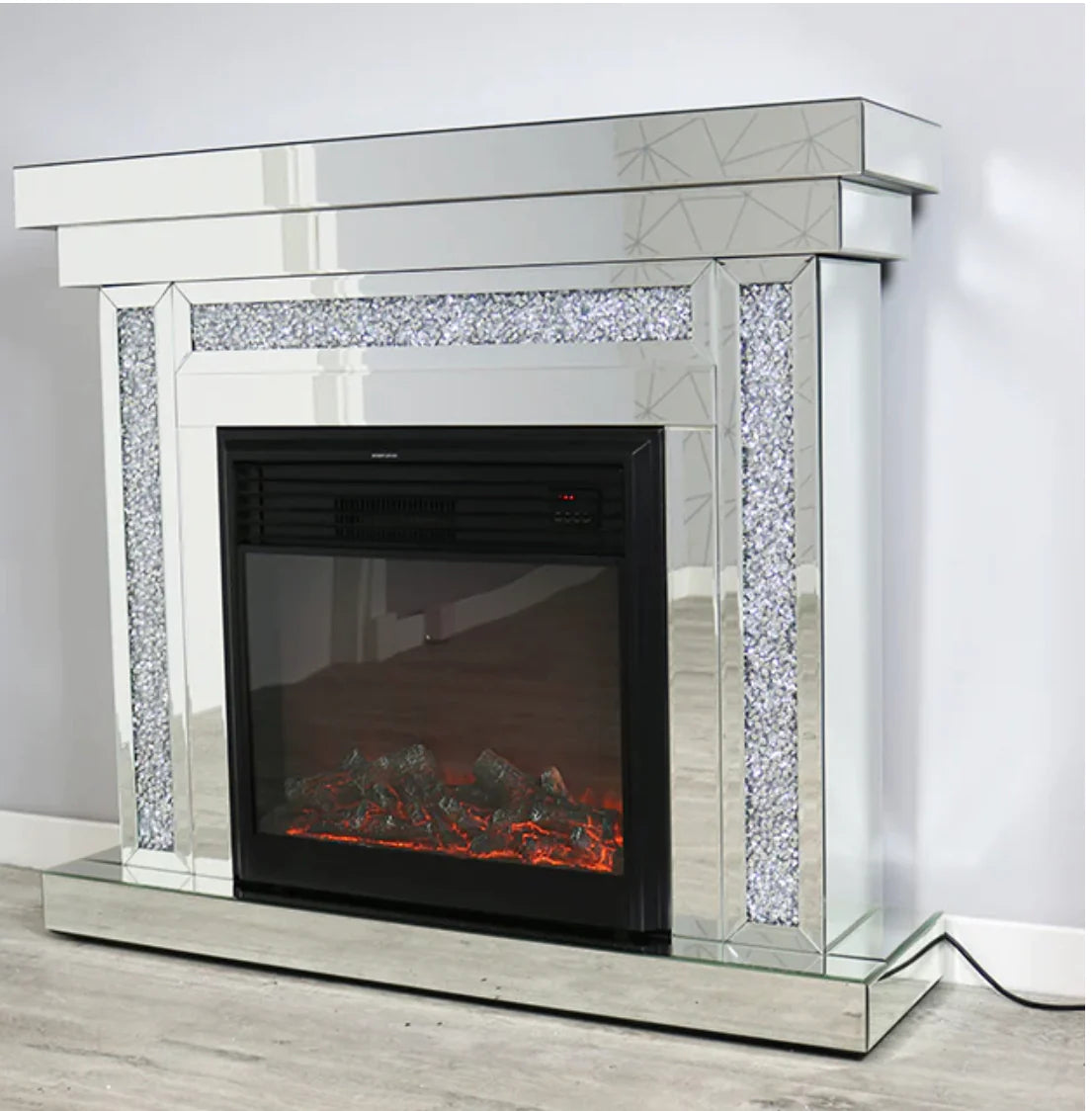 MOCKA DIAMOND CRUSH FIREPLACE AND ILLUSION FIRE