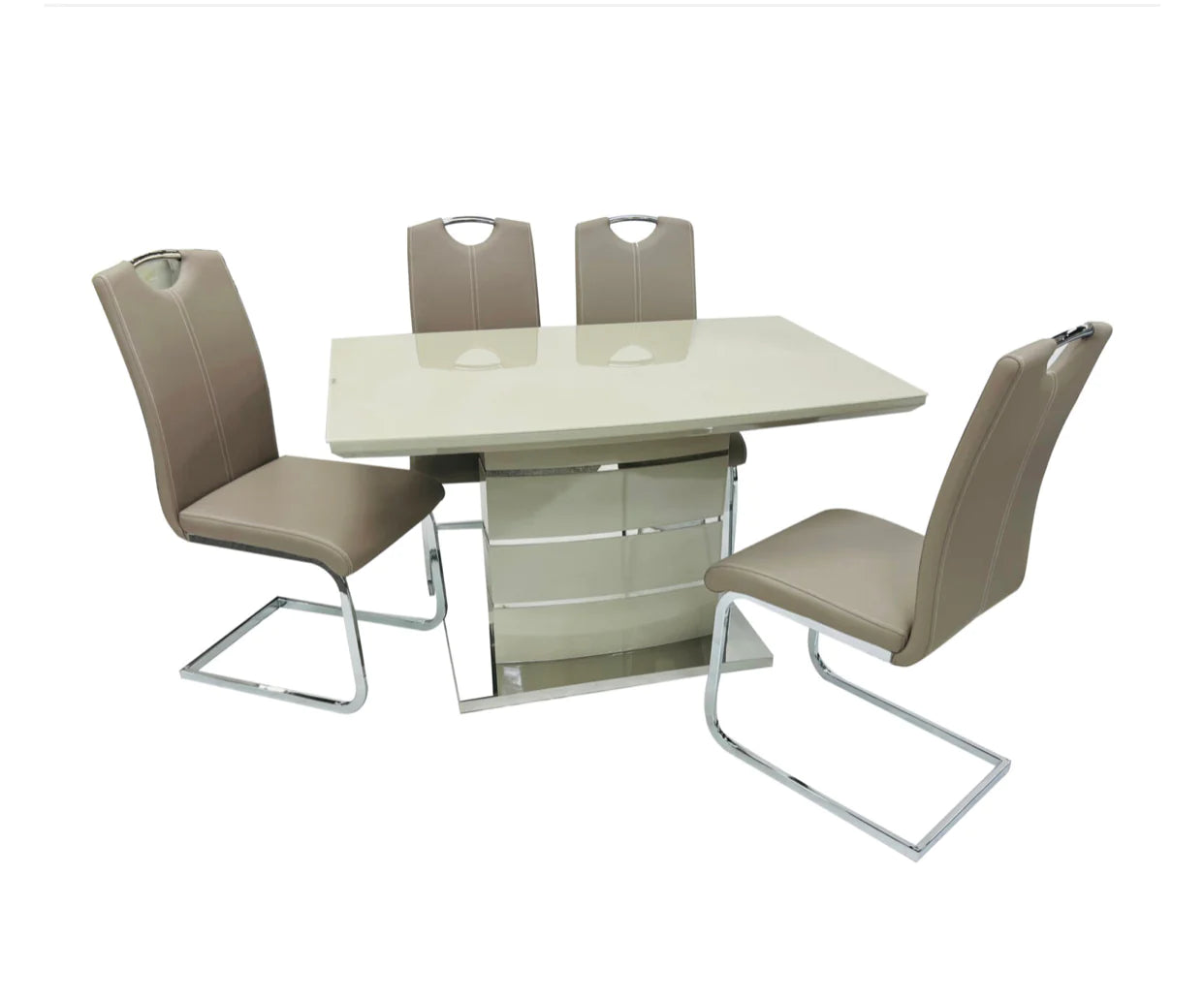 120cm Milan Dining Table With 4 Chairs