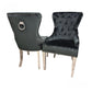 Louis 150cm/180cm/200cm Marble Dining Table and Set of Velvet Dining Chairs- Ring Knocker